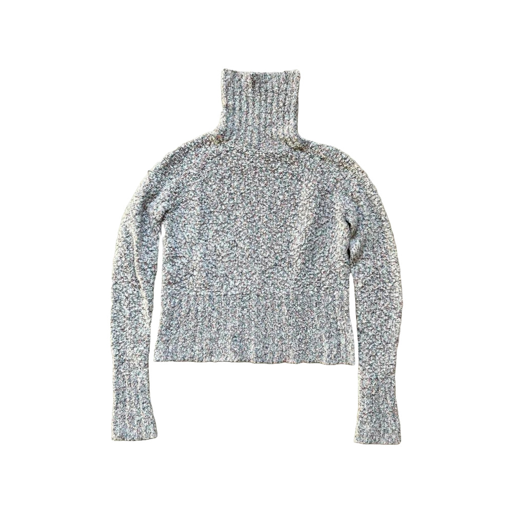 Vtg Y2K Fashion Bug Turtleneck Sweater L Speckled Multi-color Preppy Coquette